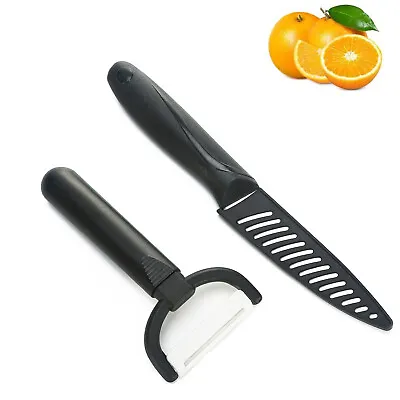 NEW Blade Sharp Ceramic Kitchen Knife Set Chef Knife Cutlery + Peeler + Cover 4  • $5.89