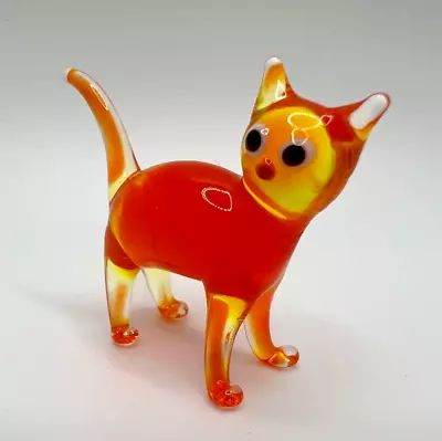 Clearance Big Discount Murano Glass Handcrafted Unique Lovely Cat Figurine • $19.98