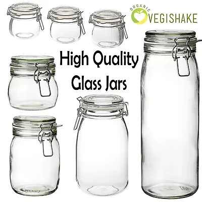£7.30 • Buy Korken Mason Jar High Quality With Lid Clear Glass Food Storage With Rubber Seal