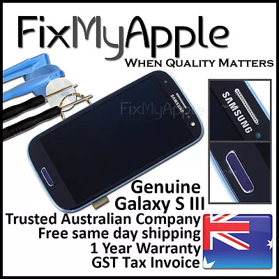 Samsung Galaxy S III S3 4G I9305 Blue LCD Touch Screen Digitizer Frame Assembly • $41.70