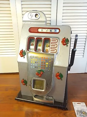 $1799.99 • Buy The Mills Novelty Co Cherry 5 Cents Antique Vintage Slot Machine Las Vegas 