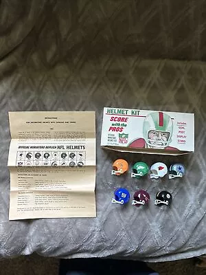 🔥 Vintage NFL 1966 OPI / Orange Products Football Mini Helmet Kit & OG Box • $23.50