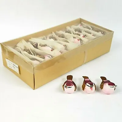 $14.21 • Buy Pkg Of 48 Small Mini 2  Dried Mushroom Birds Purple Finch Crafts Decorative Pink