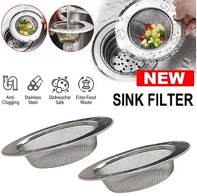 Stainless Steel Kitchen Sink Strainer Filter Waste Drain Stopper Plug Bathroom • $11.49