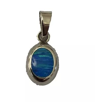 Opal Pendant Silver From Mexico • $26