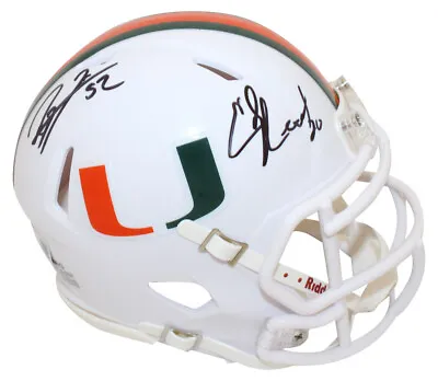 Ray Lewis & Ed Reed Autographed Miami Hurricanes Speed Mini Helmet BAS 39864 • $299.99