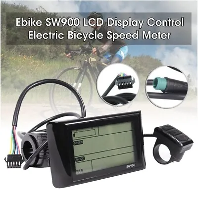 E-bike SW900 LCD Display Control Panel Electric Bicycle Speed Meter Speedometers • £25.91
