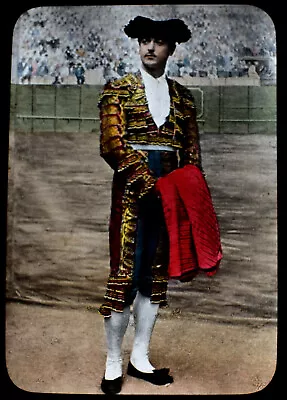 £200 • Buy FRASCUELO C1880 PHOTO Magic Lantern Slide SPAIN BULLFIGHTING SPANISH BULLFIGHTER