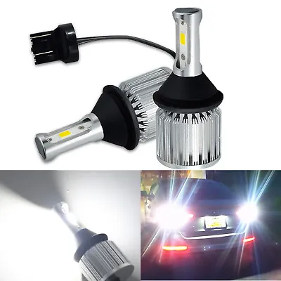 BA15s 7443 LED Bulbs COB 30W Extremely Bright Back Up Reverse Light 6K White 2PC • $23.99