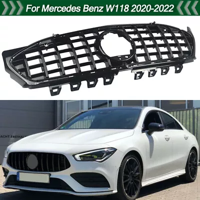 For Mercedes Benz W118 CLA250 CLA45 AMG 2020-22 GT Style Front Grill Gloss Black • $135.99