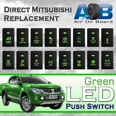 $28 • Buy Push Switch 12V Green LED Fog Light Bar For Mitsubishi MIRAGE LA, OUTLANDER Z...