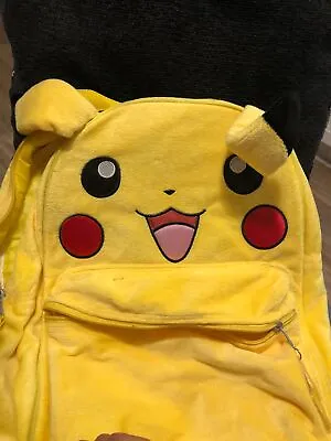 $19.95 • Buy Pokemon  Pikachu Mini Backpack, Yellow Bendable Ears