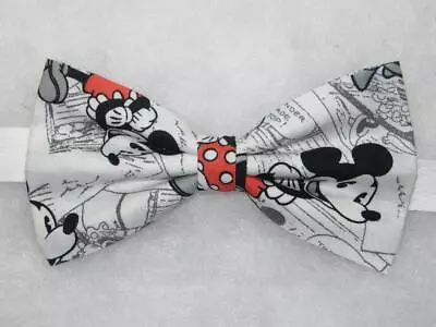 Mickey Mouse Bow Tie / Mickey Mouse On White / Vintage Comic / Pre-tied Bow Tie • $14.99