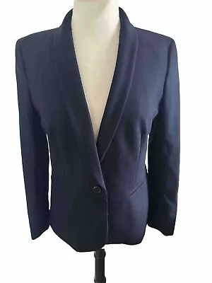 J. Crew Parke Blazer Wool Blend Size 8 Navy Blue Classic Business Casual Button • $41.65