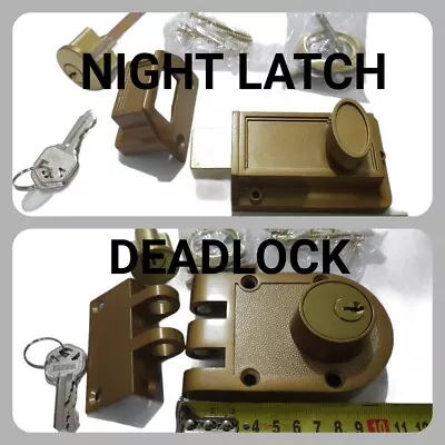 Night Latch Dead Lock Bolt Deadlock Nightlatch Deadlatch Door Deadbolt • $39.95