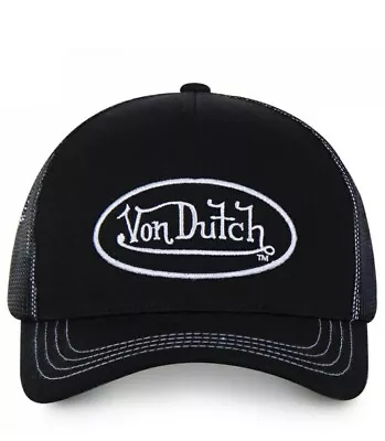 Men VON DUTCH Embroidery Adjustable Trucker Hat Breathable Mesh Snapback Cap • $29.87