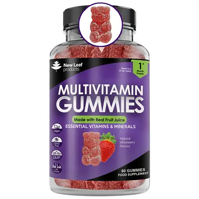 £9.95 • Buy Multivitamin Gummies Vegan Chewable Vitamins High Strength - Daily Immune Health