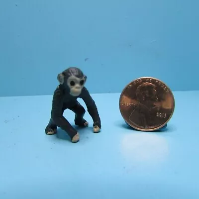 Dollhouse Miniature Plastic Rubber Toy Chimpanzee Monkey MUL6027 • $1.79