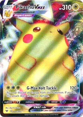 $7.95 • Buy Pokemon Card : Pikachu VMAX 044/185 Vivid Voltage Holo Full Art Ultra Rare NM