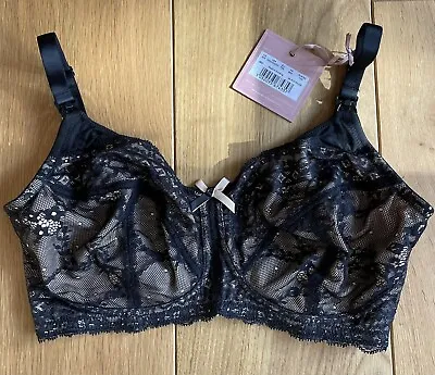 Panache Sophie Non Wired Nursing Bra 32G In Black • £18