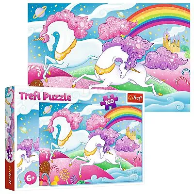 £5.84 • Buy Trefl 160 Piece Kids Large Majestic Galloping Unicorns Magical Jigsaw Puzzle NEW