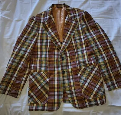 Vintage Retro Jaymar Plaid Jacket Coat Mens 40 42300 Mod Suit Blazer Union • $79.99