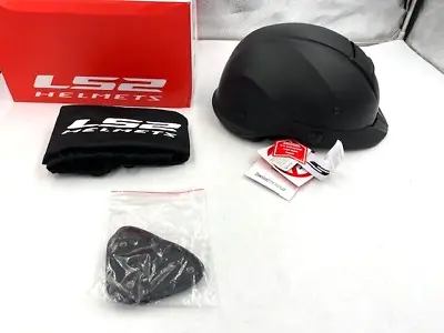 LS2 Helmets 590-1016 Rebellion Motorcycle Half Helmet Matte Black XXL 2XL • $62.24