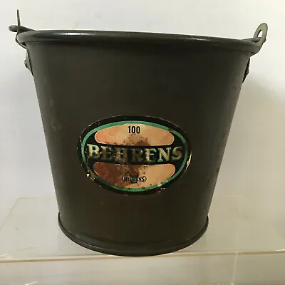 Vintage Behrens 5  Small Metal Milk Bucket Pail Primitive Farmhouse Country Rust • $18.95