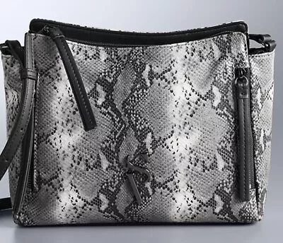 Simply Vera Wang Cara Crossbody Bag Handbag Purse - Faux Snakeskin - New • $39.95