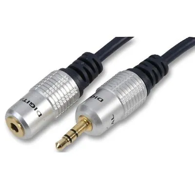 3m 3.5mm Jack AUX Headphone Extension Cable Lead Stereo Plug M To F GOLD OFC • £3.59