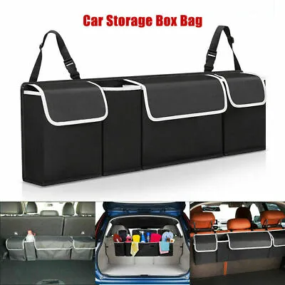 $15.89 • Buy Car Trunk Organizer Oxford Interior Accessories Back Seat Storage Bag 4 Pocket