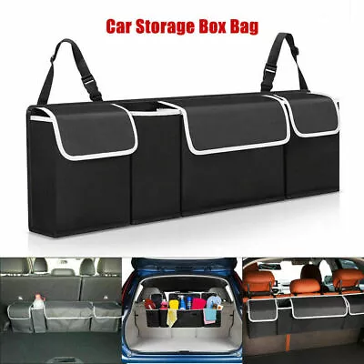 Car Trunk Organizer Oxford Interior Accessories Back Seat Storage Bag 4 Pocket • $14.59