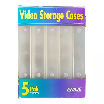 VHS & Beta Video Storage Cases Cassette Tape Clear Plastic Protect Dirt Humidity • $13.69