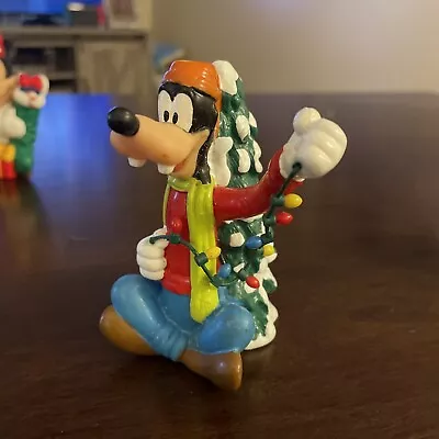 VTG Disney Rubber Light Cover Goofy With Christmas Tree And Lights • $9.75