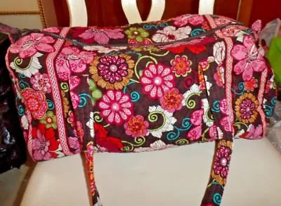Vera Bradley Small Duffel Bag In Retired Mod Floral Pink Pattern EUC • $43