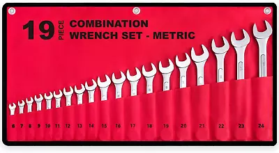 19-Piece Complete Metric Combination Wrench Set In Roll-Up Pouch No Skipped Met • $36.30