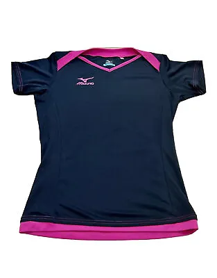 Mizuno Running V-Neck DryScience T-Shirt  Two-Tone Women’s Medium FREE SHIPPING • $10.99