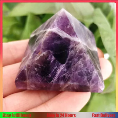 Natural Quartz Dream Amethyst Crystal Chakra Healing Pyramid Healing Tower US • $9.49