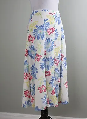 POLO RALPH LAUREN $298 Floral Lined Button Front A-Line Midi Skirt Size 18 • $39.99
