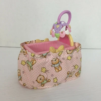 $12.75 • Buy Fisher Price Loving Family Bassinet Yellow Pink Mobile Fabric Skirt