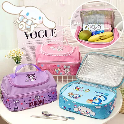 Cinnamoroll Kuromi Melody Hello Kitty Lunch Box Bag Case Insulated Handbag New • $29.57