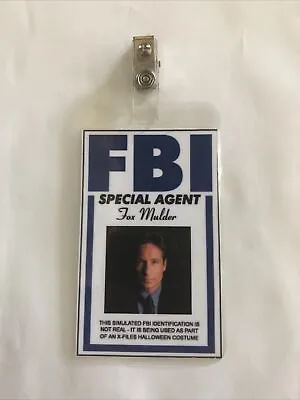 $9.99 • Buy X FILES Fox Mulder FBI Special Agent ID Badge Cosplay Costume Name Tag Prop