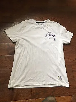 Los Angeles Lakers LeBron James 6  NBA White T Shirt Large • £8.50