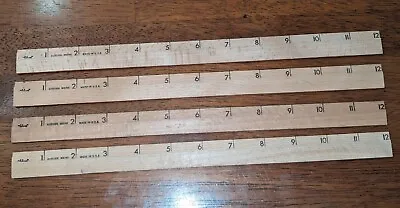 Lot Of 4 Vintage Falcon Wooden Rulers 12  Made In USA Auburn Maine 7/8  Wide • $6