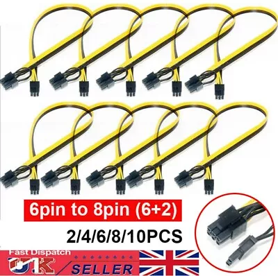 £13.50 • Buy 6pin To 8pin (6+2) PCIe 50CM Extended Power Cable For GPU/ASIC Mining2/4/6/8/10X