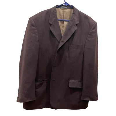 $39.20 • Buy 50R Haspel Sutton Sport Coat Men Brown  Microsuede Soft Jacket Blazer Microfiber