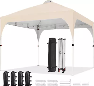 Yaheetech Pop Up Gazebo 3x3m Garden Instant Shelter Waterproof Beige  • £101.19