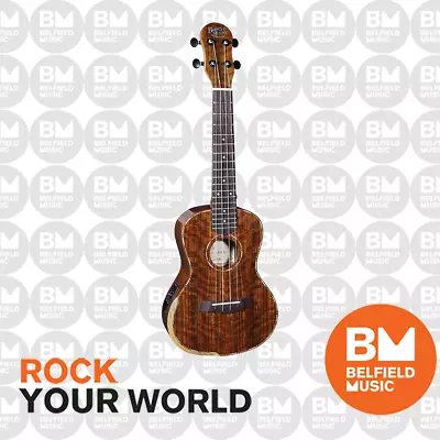 Barnes & Mullins BMUK5CE Concert Ukulele Walnut Uke W/ Pickup - Brand New • $215