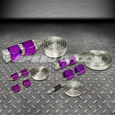 $25.88 • Buy Braided Stainless Steel Vacuum/fuel/radiator/oil Line Dress-up Hose Cover Purple