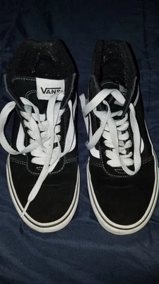 $12 • Buy Vans Hi Ward Black & White Mens 7 US - Preowned